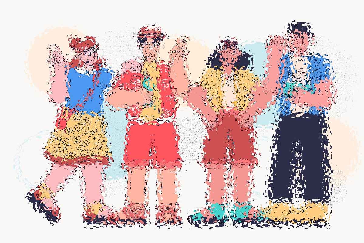 Gruppo di giovani designer fintech che discutono idee.