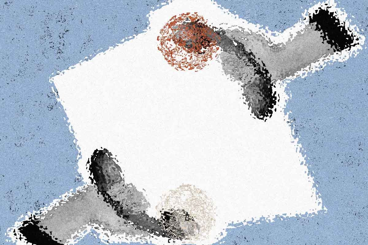 Illustrazione astratta di design mobile e visualizzazione di dati