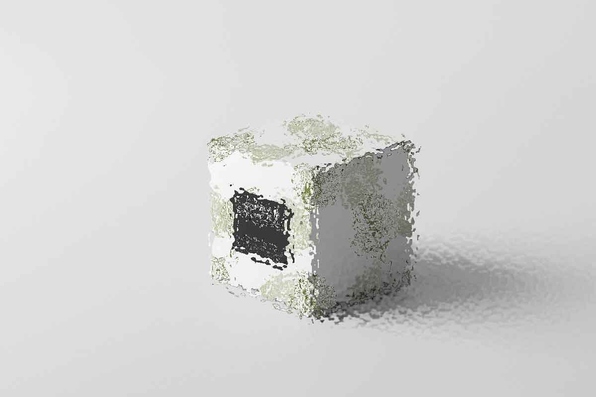 Design abstract cube representing motion design impact
