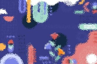 Astratto design grafico colorato adatto per web e mobile.