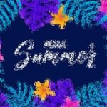 Design vibrante per l'estate con motivi floreali colorati.