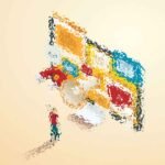 Concetto di design UI scuro con elementi visivi accattivanti.