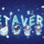 Immagine astratta con la scritta Metaverso in stile liquido