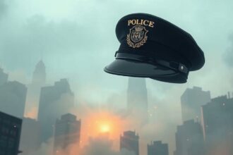 Cappello della polizia che rappresenta autorità e protezione.