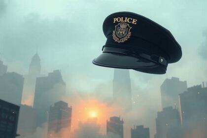 Cappello della polizia che rappresenta autorità e protezione.