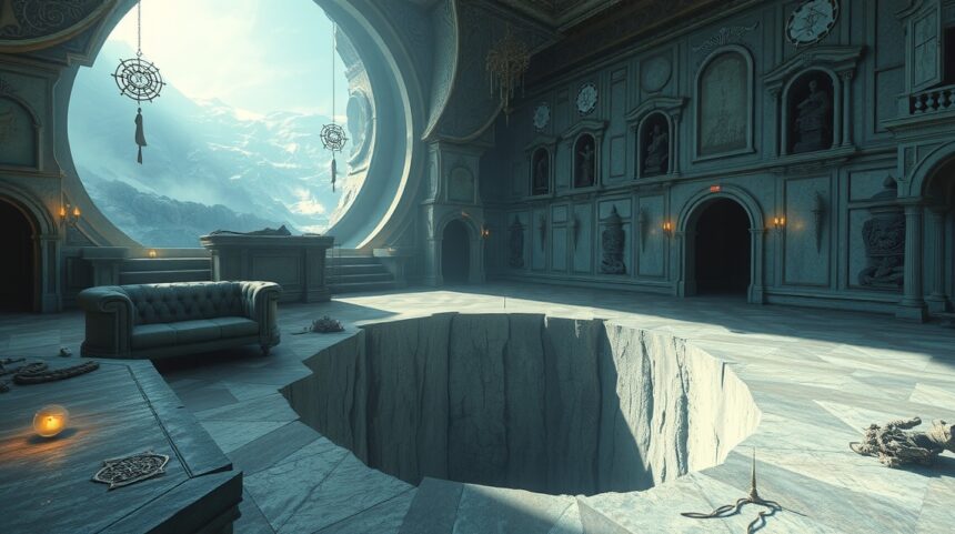 Sognare una voragine nel pavimento simboleggia paure e trasformazione.