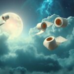 Un viaggio onirico con carta igienica tra nuvole e luna