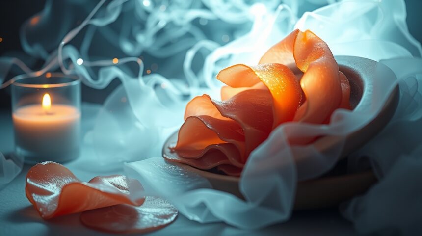 Sogni di mangiare prosciutto crudo con effetti di luce