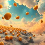 Ceci sospesi in un cielo di nuvole colorate