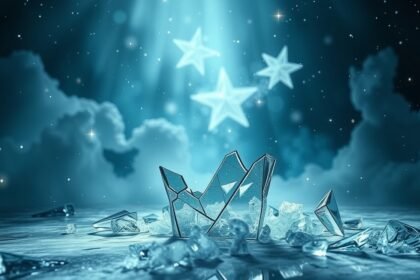 Vetro rotto simbolo di cambiamento e vulnerabilità psicologica