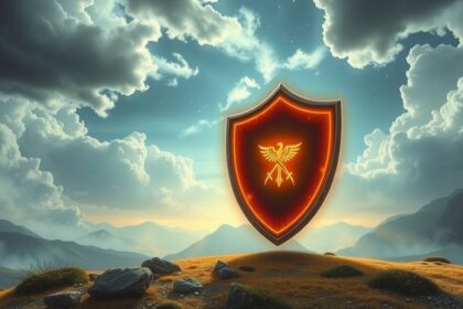 Scudo emblematico per la difesa personale e sicurezza