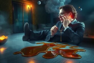 Sogno di olio sul pavimento simboleggia fortuna e inciampi.