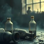 Ampolle ammuffite che conservano ricordi dimenticati e segreti.