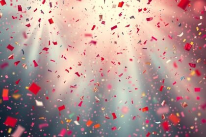 Confetti colorato in festa, simbolo di gioia e celebrazione.