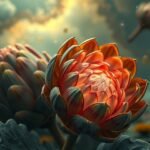 Carciofi in un paesaggio onirico, simbolo di protezione e delicatezza.