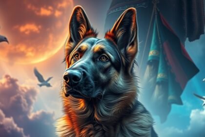 Un pastore tedesco simbolizza lealtà e protezione nei sogni.