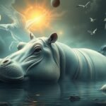 Ippopotamo che simboleggia calma e forza interiore nei sogni.