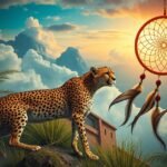 Ghepardo sotto un cielo sereno con un sogno di caccia