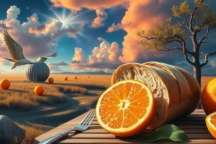 Accostamenti culinari di pane e arance con simbolismo onirico