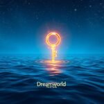 Chiave di luce sul mare blu che evoca serenità e mistero