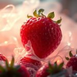 Fragole fresche su sfondo delicato, simbolo di dolcezza e tentazione