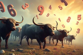 Tori simbolo di forza e aggressività con numeri della Smorfia Napoletana.