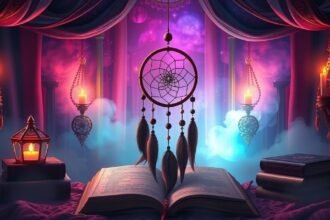 Sogni e simbolismo: un libro aperto con un oggetto sognante.