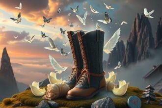 Stivali che simboleggiano cammino e protezione nel sogno