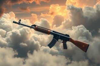 Fucile in mano simbolo di difesa e conflitti interiori