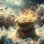 Sacchetto di farina che evoca abbondanza e creatività