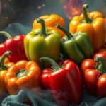 Peperoni colorati su un drappo, significati e numeri della Smorfia