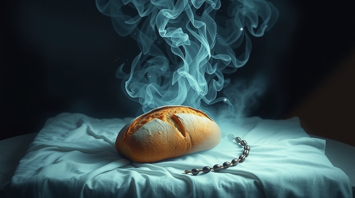 Pane fumante simbolo di nutrimento e vita nei sogni