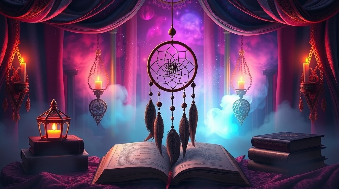 Sogni e simbolismo: un libro aperto con un oggetto sognante.