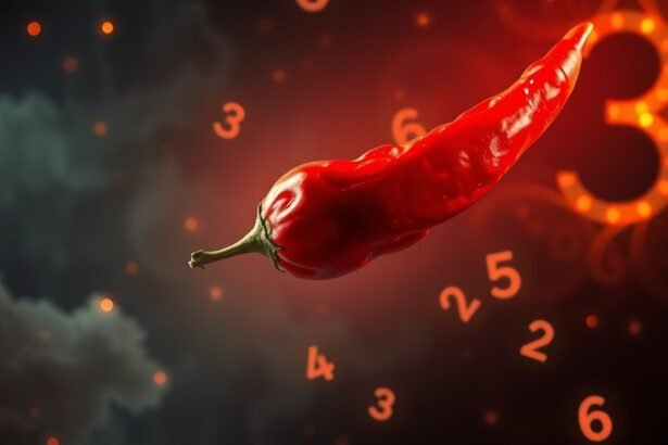 Peperoncino rosso simbolo di passione e rabbia con numeri fortunati.