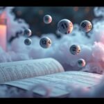 Numeri del Lotto fluttuanti sopra un libro aperto con una candela