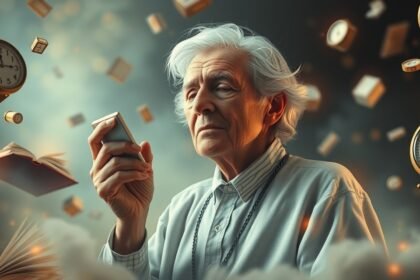 Anziano riflettendo su saggezza e memorie del passato