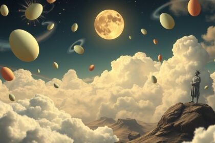 Sognare uova e numeri del Lotto in un paesaggio onirico