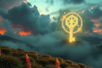 Chiave dorata che simboleggia messaggi e nostalgia nei sogni.