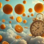 Immagine di arance e orologio che simboleggiano occasioni e sogni perduti