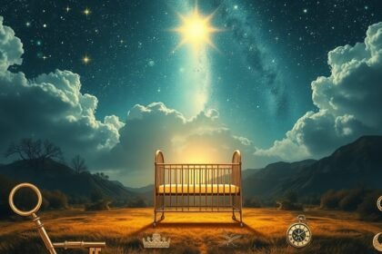 Culla sotto un cielo stellato: simbolo di nuovi inizi e innocenza.