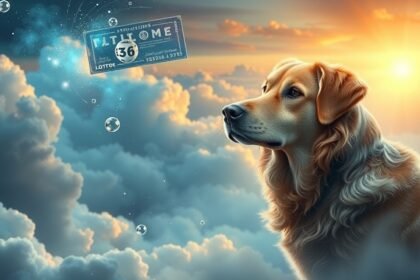 Cane che simboleggia fedeltà in un sogno con numeri del Lotto.