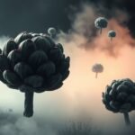 Carciofi in un paesaggio onirico simbolo di affetto e prosperità