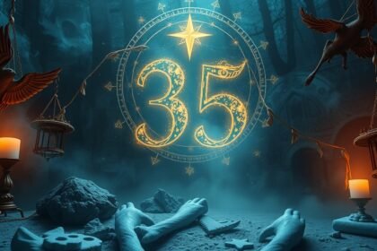 Numero 35 della Smorfia Napoletana con simboli misteriosi