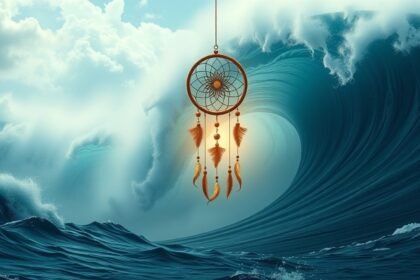 Un sogno che rappresenta un'onda enorme e un sogno catturato.