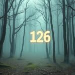 Foresta misteriosa con il numero 126, simbolo di sogni e fortuna.