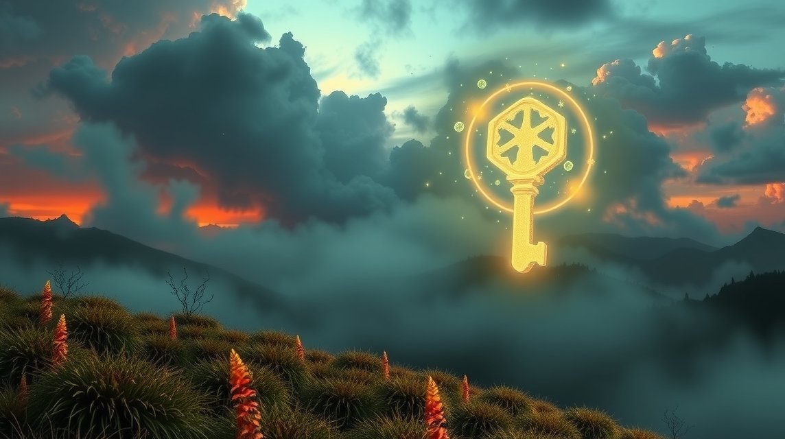 Chiave dorata che simboleggia messaggi e nostalgia nei sogni.