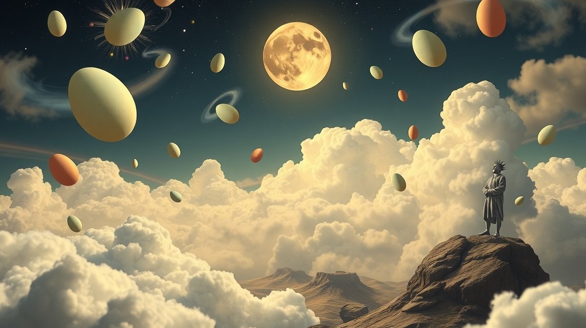 Sognare uova e numeri del Lotto in un paesaggio onirico