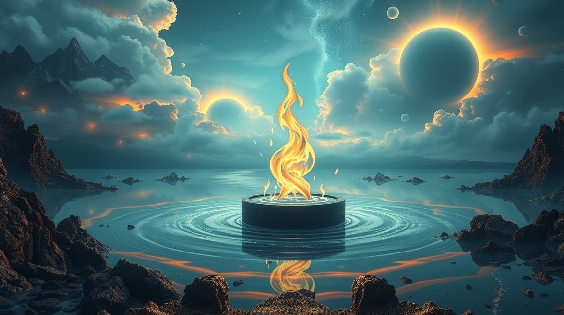 Fiamma su acqua: simbolo di purificazione e rabbia nei sogni.