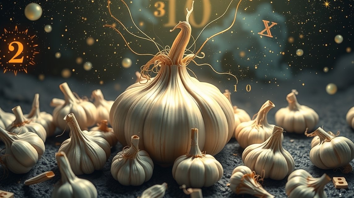 Aglio bianco e numeri della Smorfia per sogni interpretativi