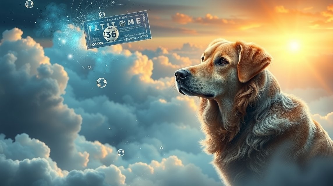 Cane che simboleggia fedeltà in un sogno con numeri del Lotto.